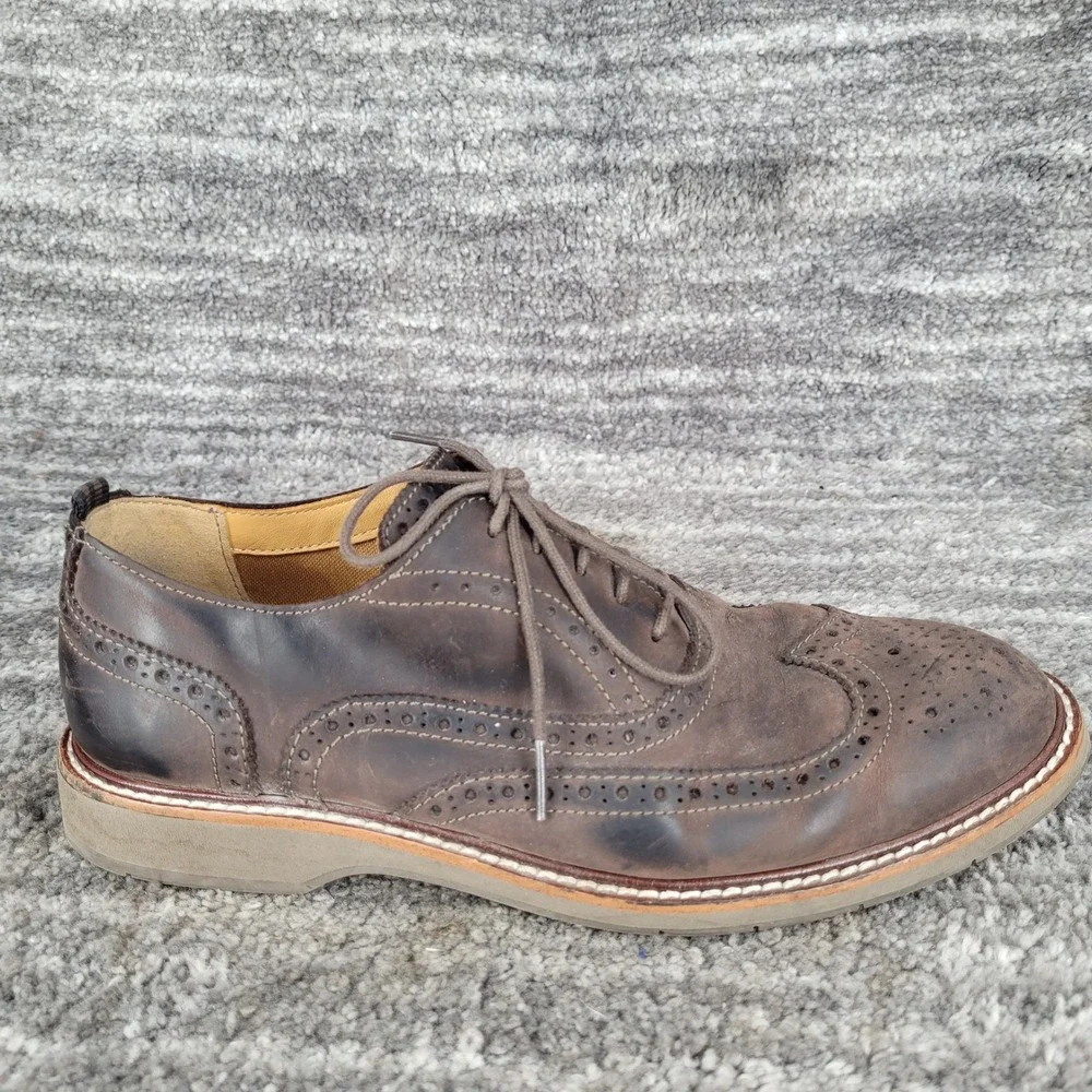 Cole Haan Grand oS Mens Brown Leather Wingtip Oxford Dress Shoes‎ Size 9